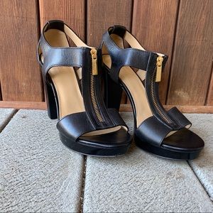 Michael Kors Berkley T-strap Black Heel